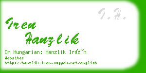 iren hanzlik business card